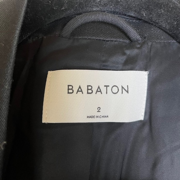 Babaton NWT Swift Blazer Sz 2 Black Wool Blend Aritzia Career Jacket Office Work - Picture 2 of 10